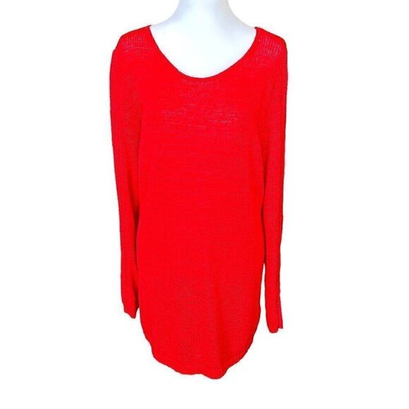 Rachel Zoe Women's Red Sweater Size XL Pullover Cotton Blend  Boho #K1316 - Picture 1 of 9